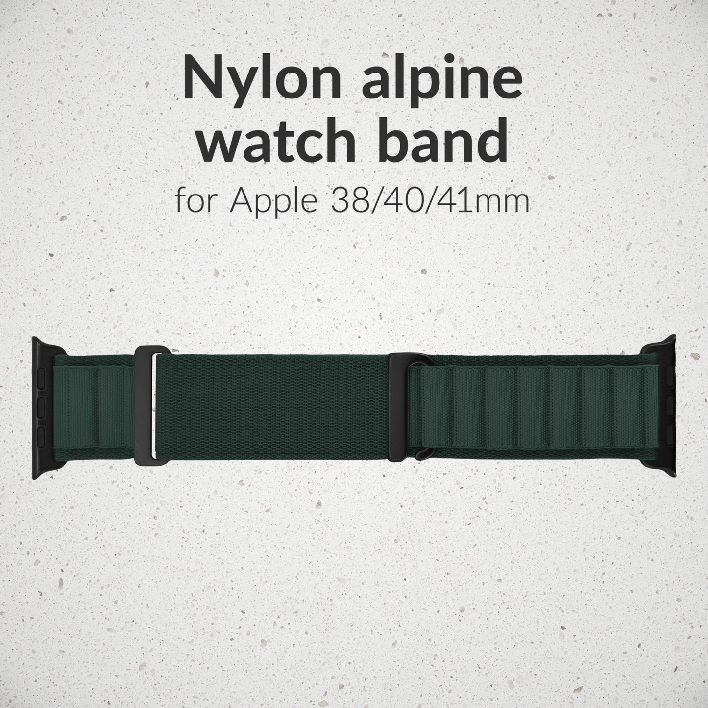 Mobilize Nylon Watch Band - Alpine - Black Connector - for Apple 38/40/41mm - Dark Green