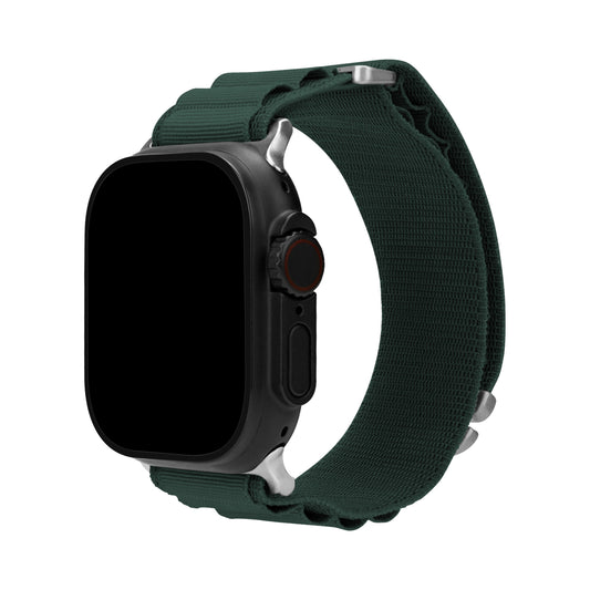 Mobilize Nylon Watch Band - Alpine - Titanium Connector - for Apple 38/40/41mm - Dark Green