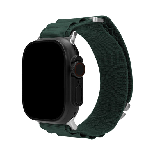 Bracelet de montre Mobilize en nylon - Alpine - Connecteur en titane - pour Apple 38/40/41mm - Vert foncé
