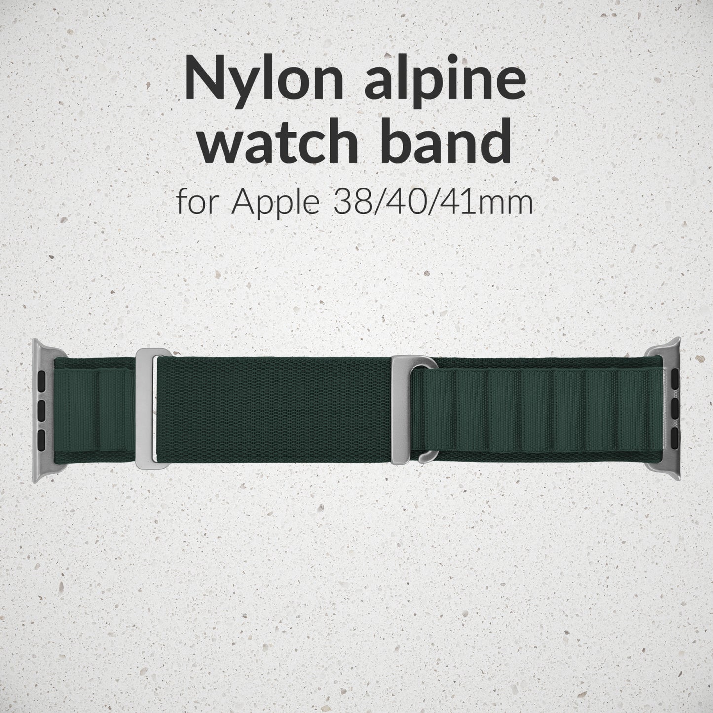 Mobilize Nylon Watch Band - Alpine - Titanium Connector - for Apple 38/40/41mm - Dark Green