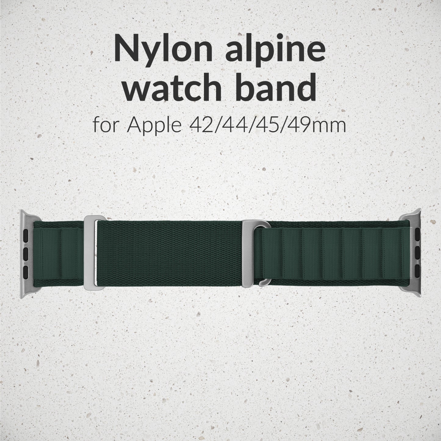 Mobilize Nylon Watch Band - Alpine - Titanium Connector - for Apple 42/44/45/49mm - Dark Green