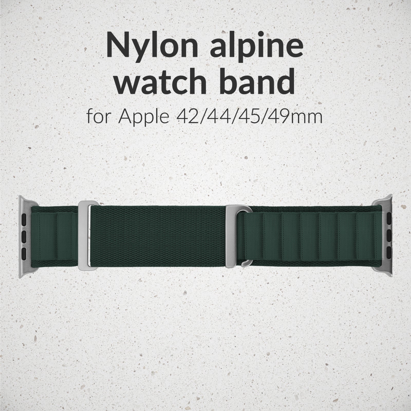 Mobilize Nylon Watch Band - Alpine - Titanium Connector - for Apple 42/44/45/49mm - Dark Green
