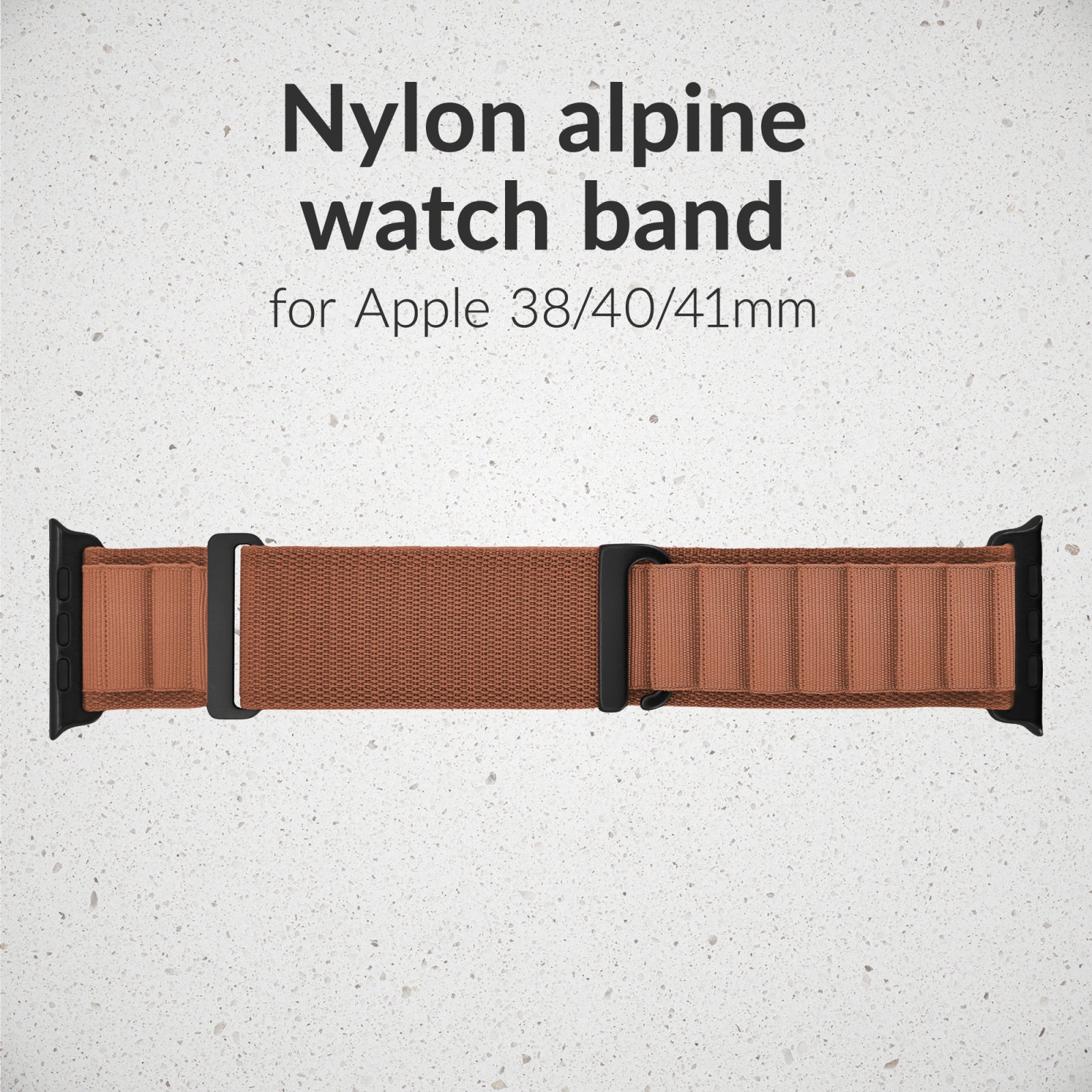 Mobilize Nylon Watch Band - Alpine - Black Connector - for Apple 38/40/41mm - Terracotta