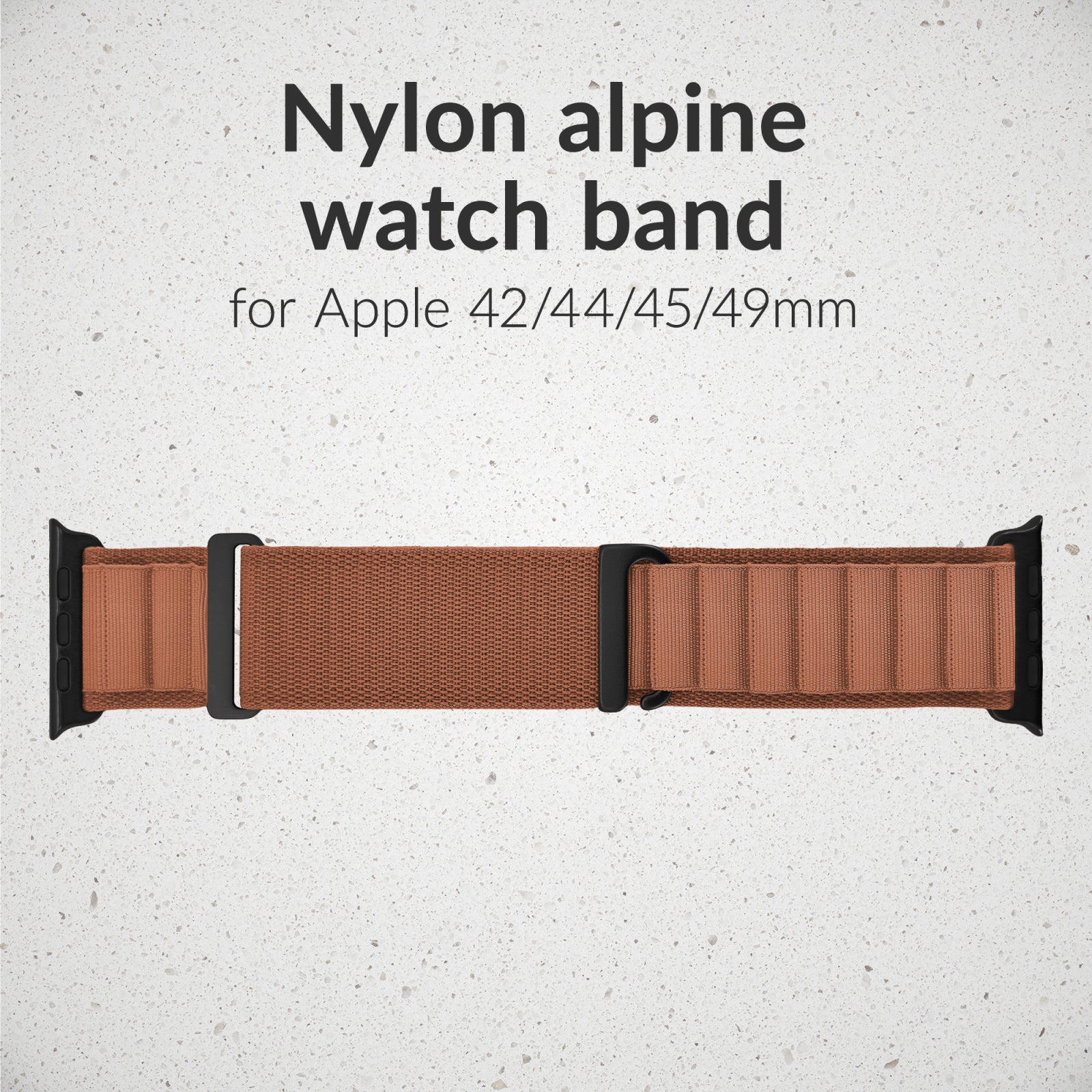 Mobilize Nylon Watch Band - Alpine - Black Connector - for Apple 42/44/45/49mm - Terracotta