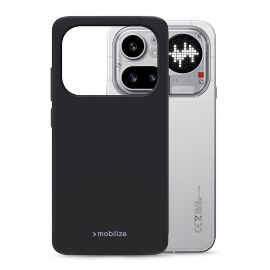 Coque en caoutchouc souple Mobilize Rubber Gelly pour Nothing Phone (4a) Pro Noir mat