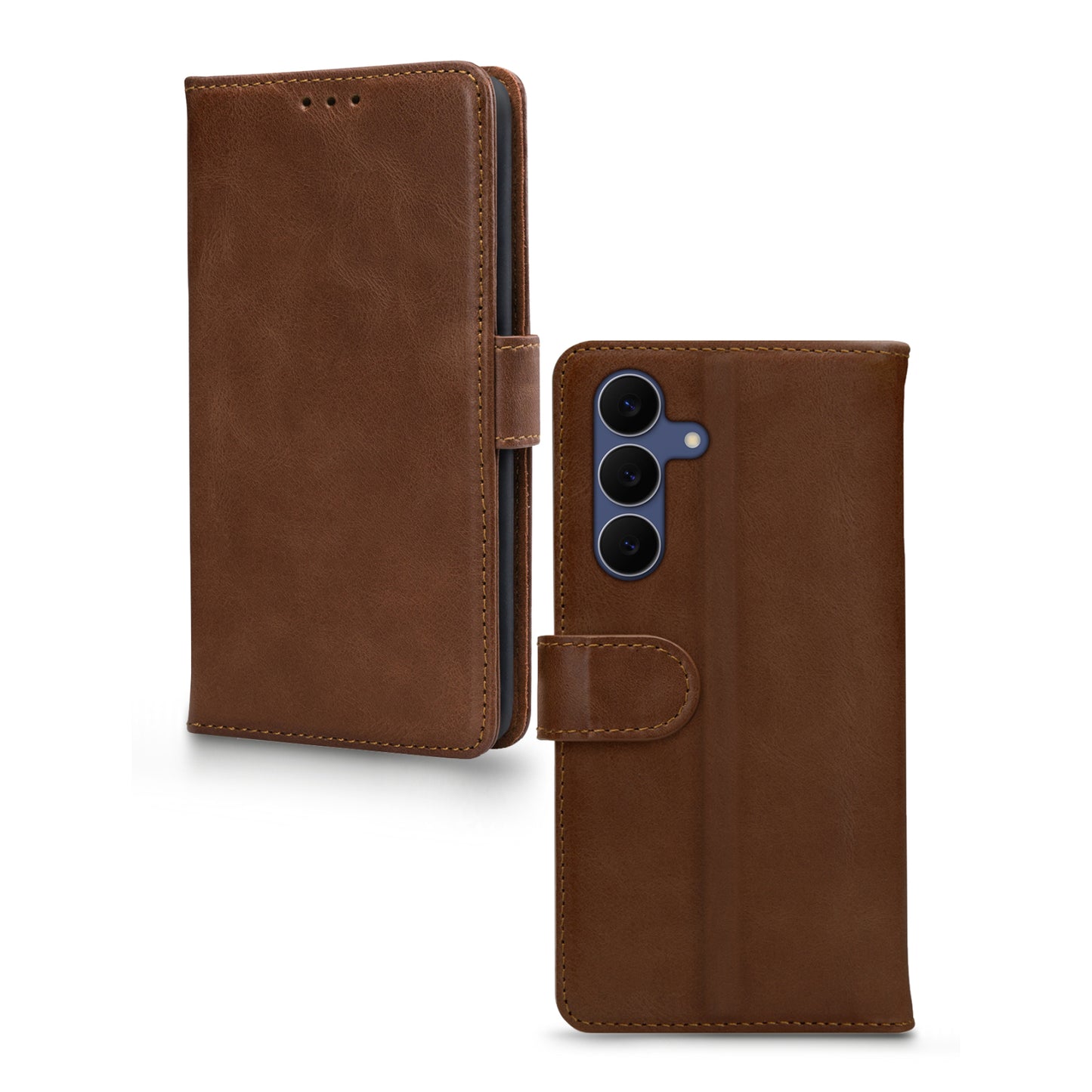 Mobilize Leather Wallet Samsung Galaxy S25 FE 5G Brown