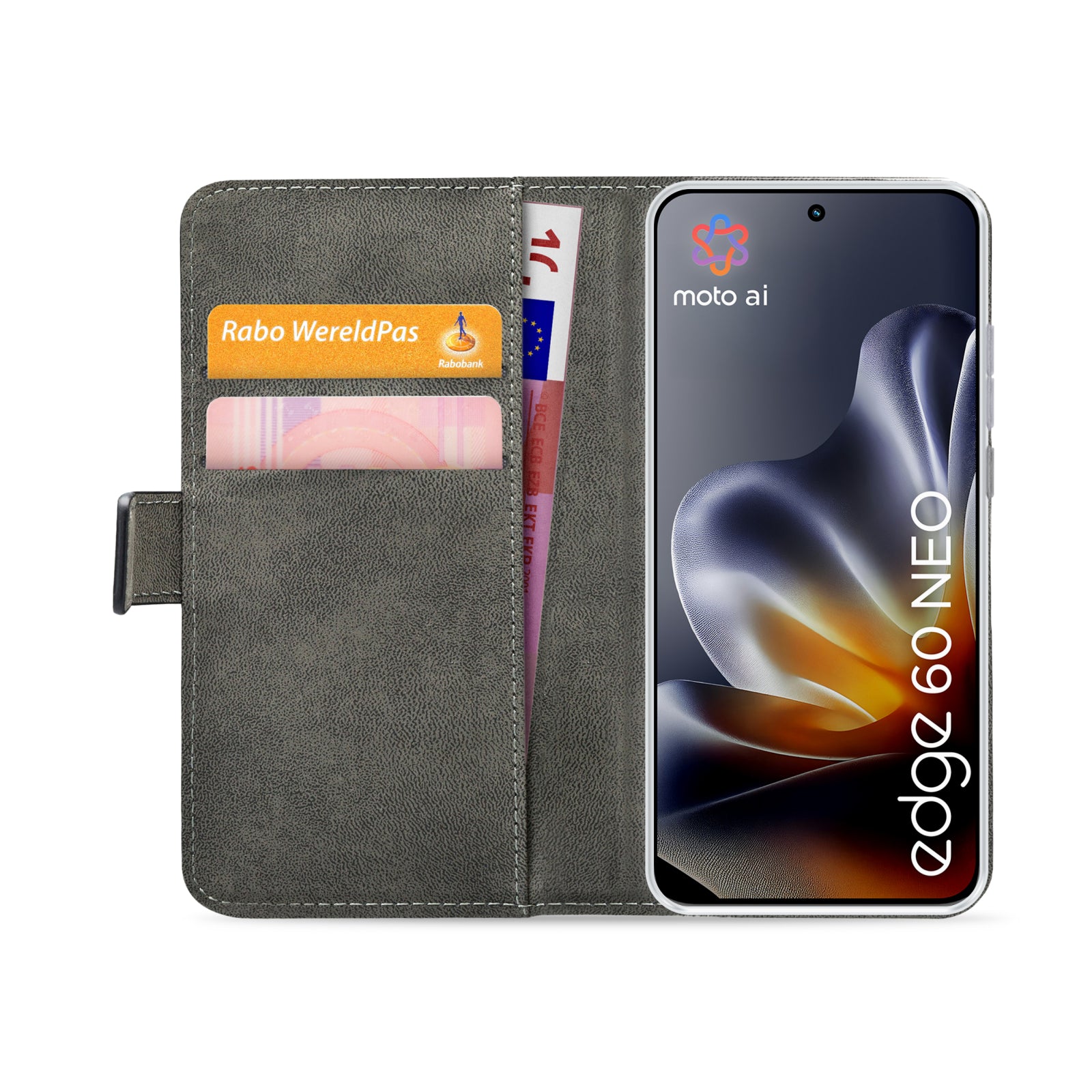Mobilize Classic Gelly Wallet Book Case Motorola Edge 60 Neo Black