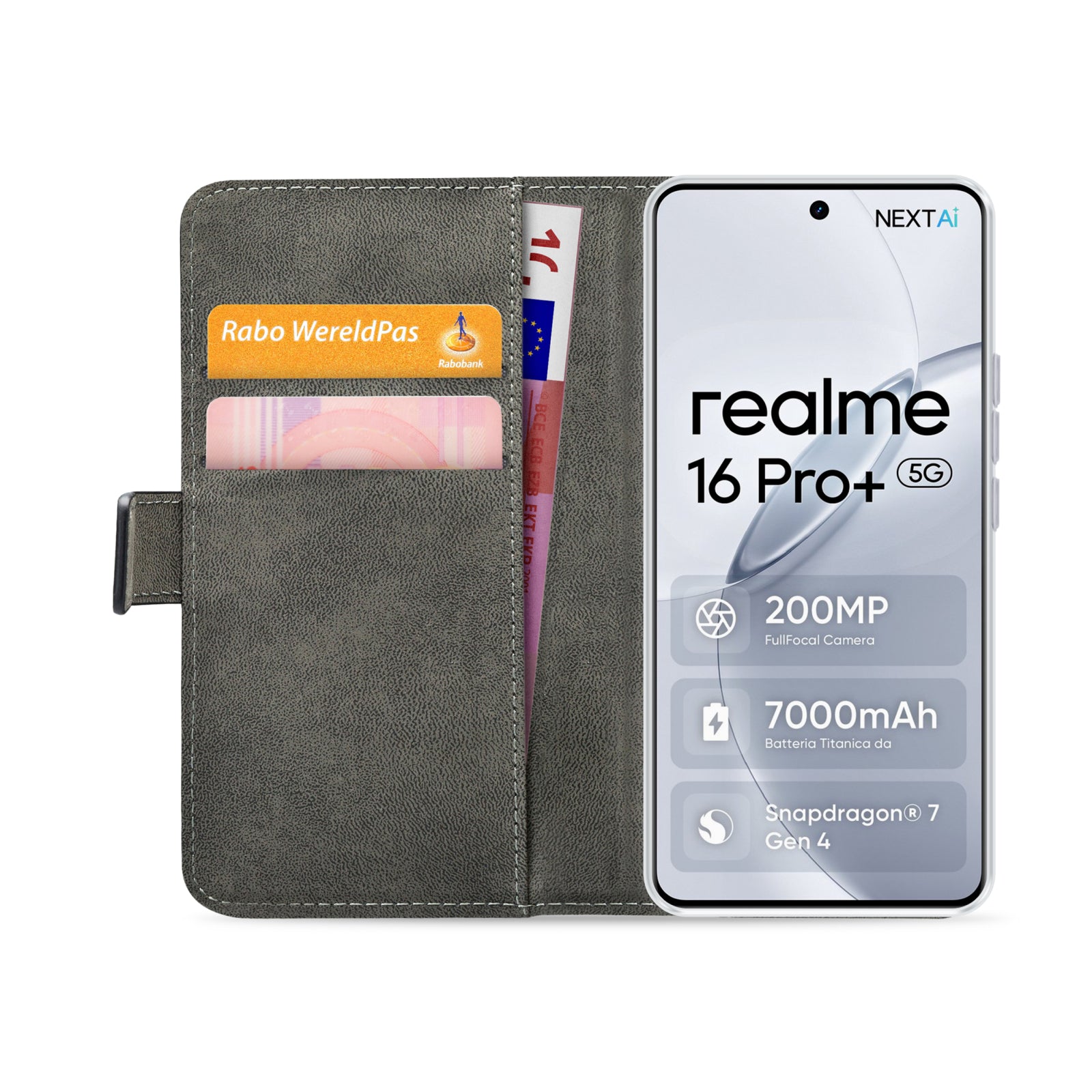 Mobilize Classic Gelly Wallet Book Case realme 16 Pro+ 5G Black