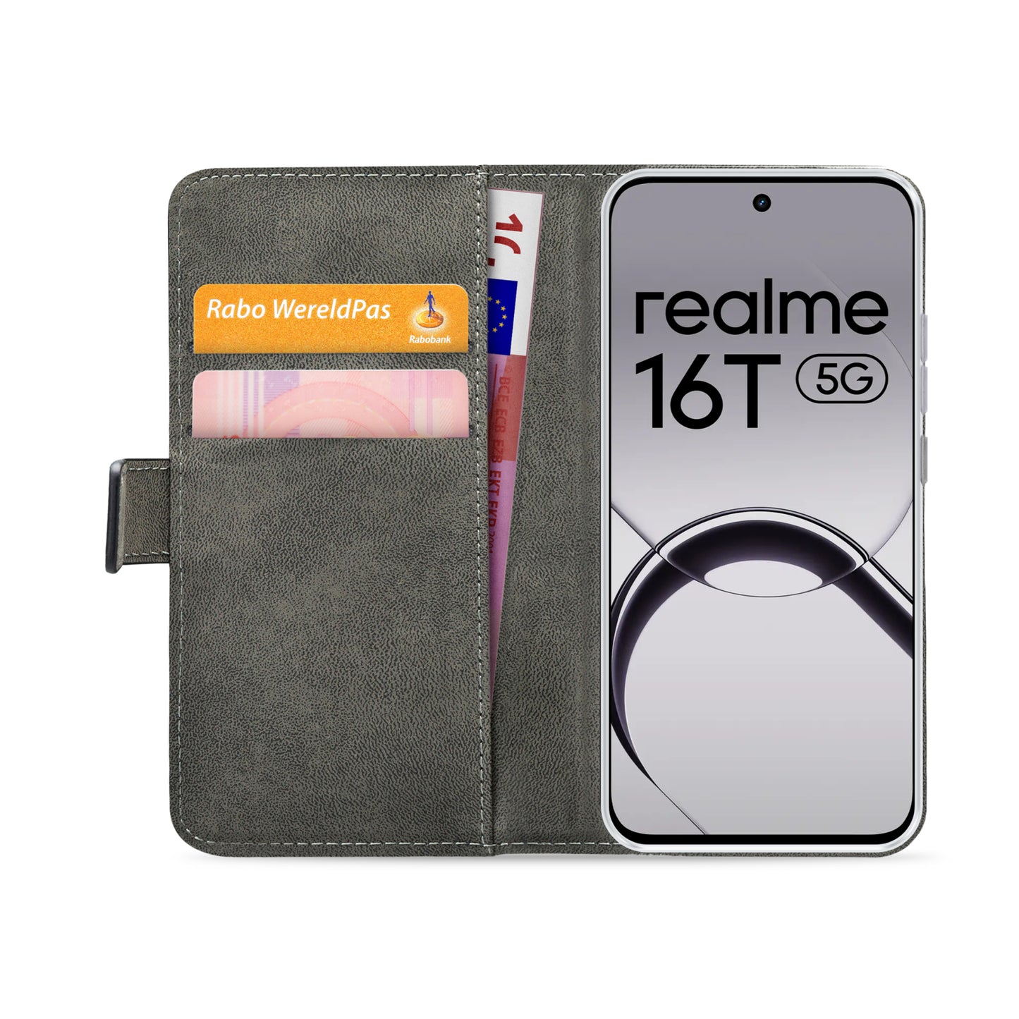 Mobilize Classic Gelly Wallet Book Case realme 16T 5G Black