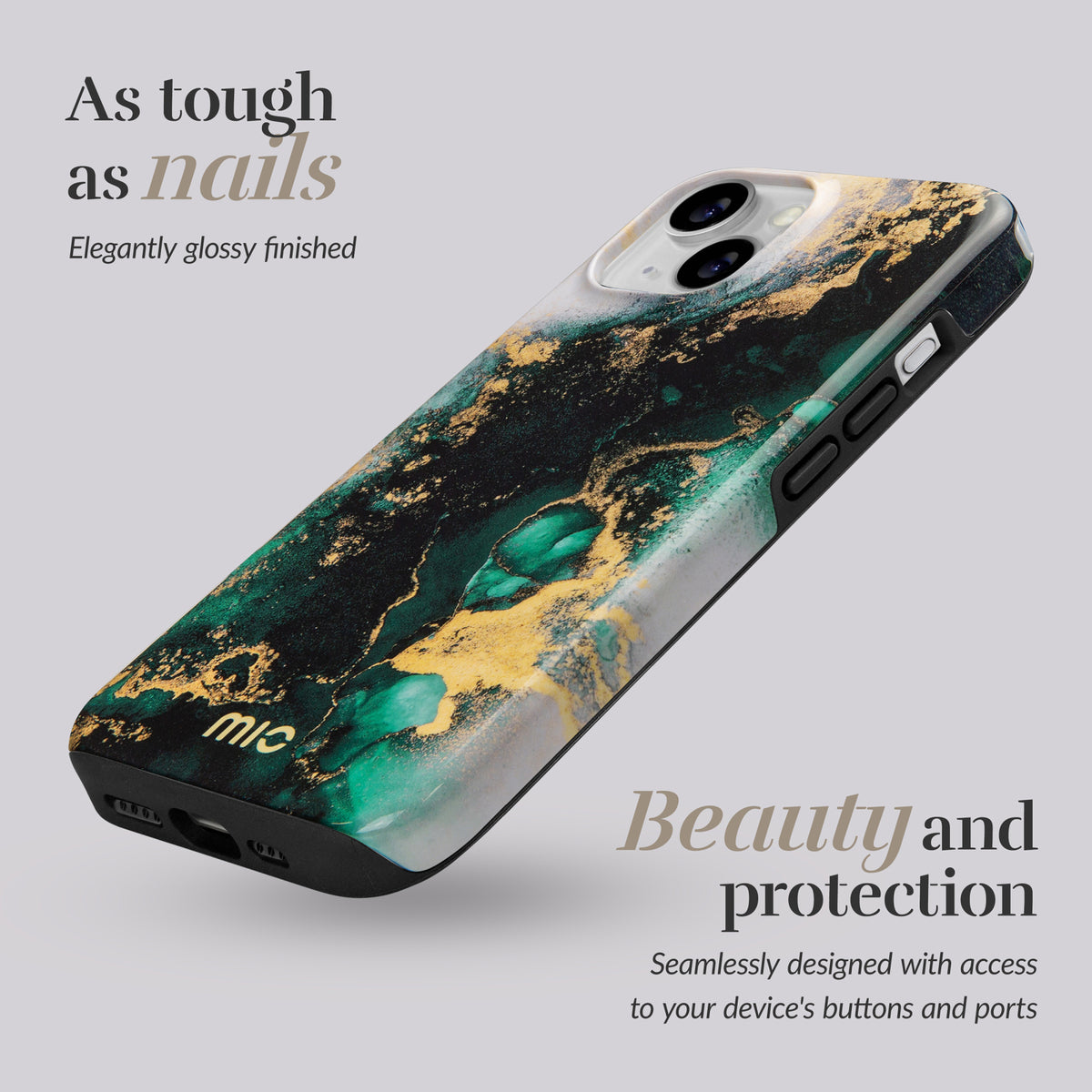 MIO Green Marble Magsafe Compatible for iPhone 17 Pro Max/18 Pro Max