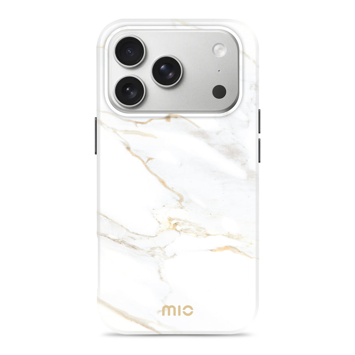 MIO White Marble Magsafe Compatible for iPhone 17 Pro Max/18 Pro Max