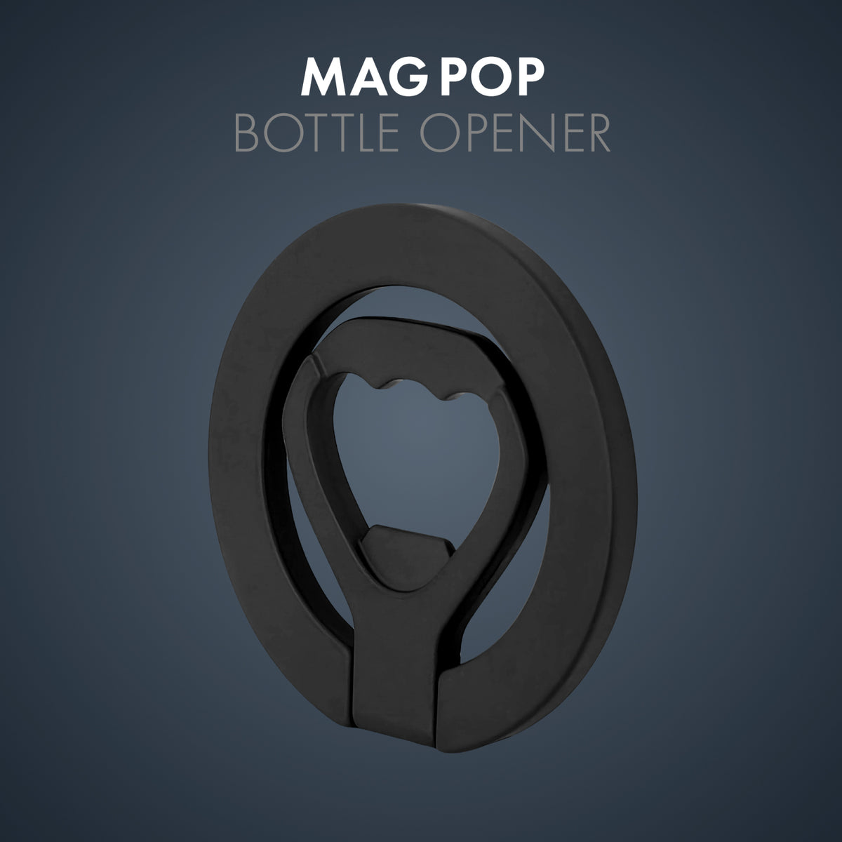My Style MagPop MagSafe Compatible Zinc Alloy Bottle Opener Black