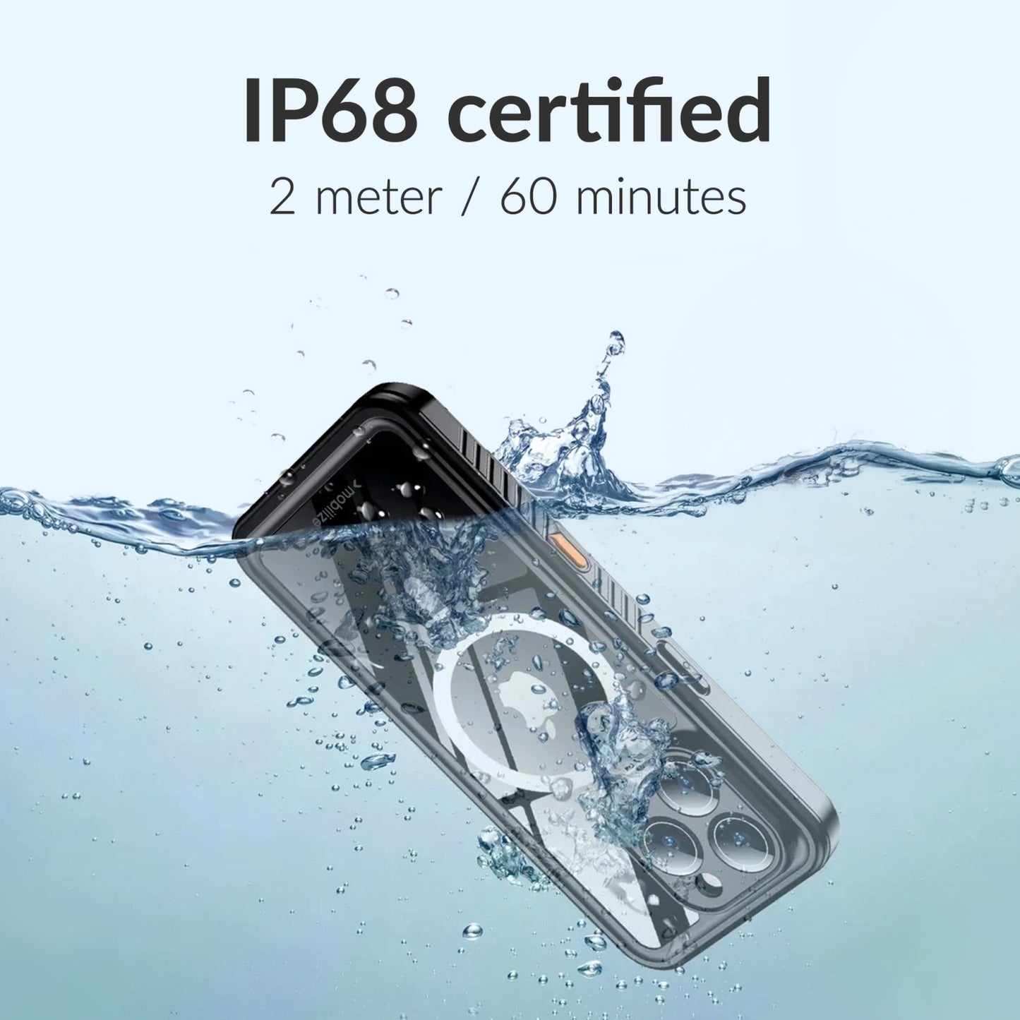 Mobilize MagSafe Compatible Waterproof Case Apple iPhone 17 Pro/18 Pro Clear/Black