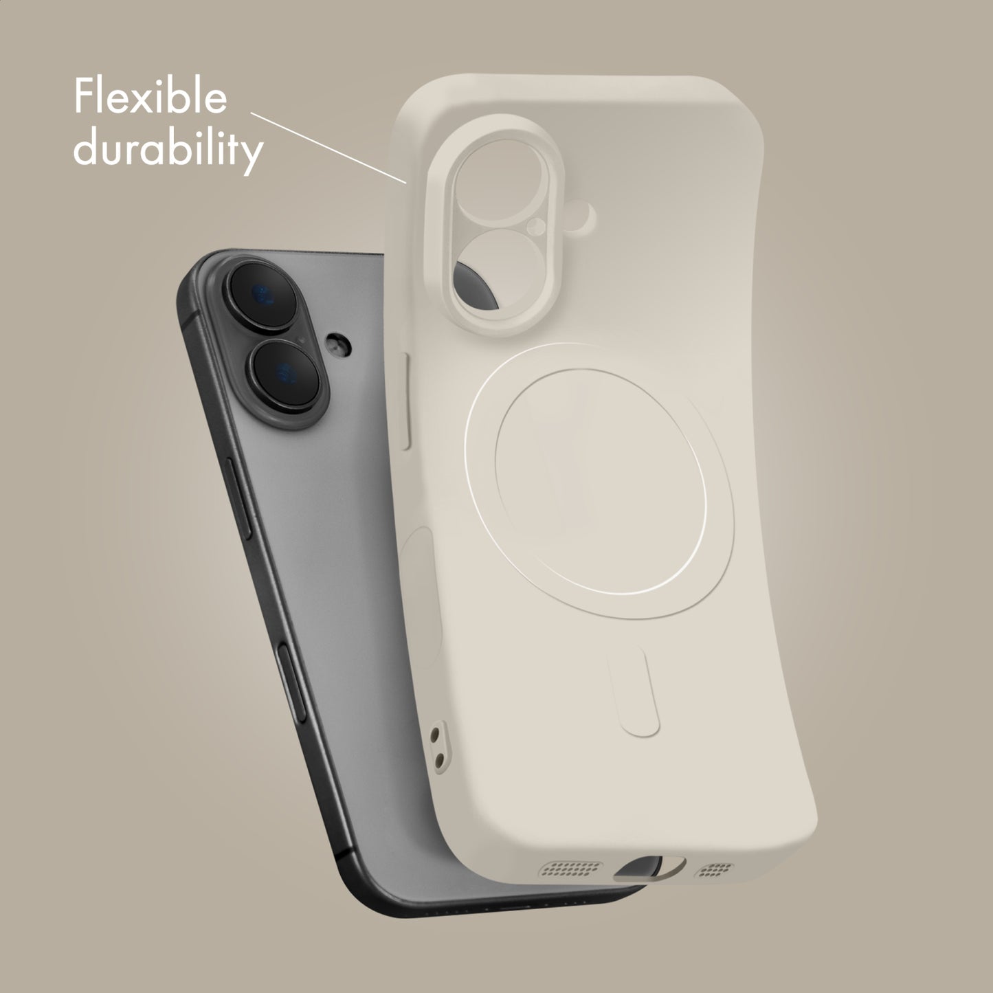 My Style Protective Flex Magsafe Compatible Case for Samsung Galaxy S25 FE 5G/S26 FE 5G Antique White