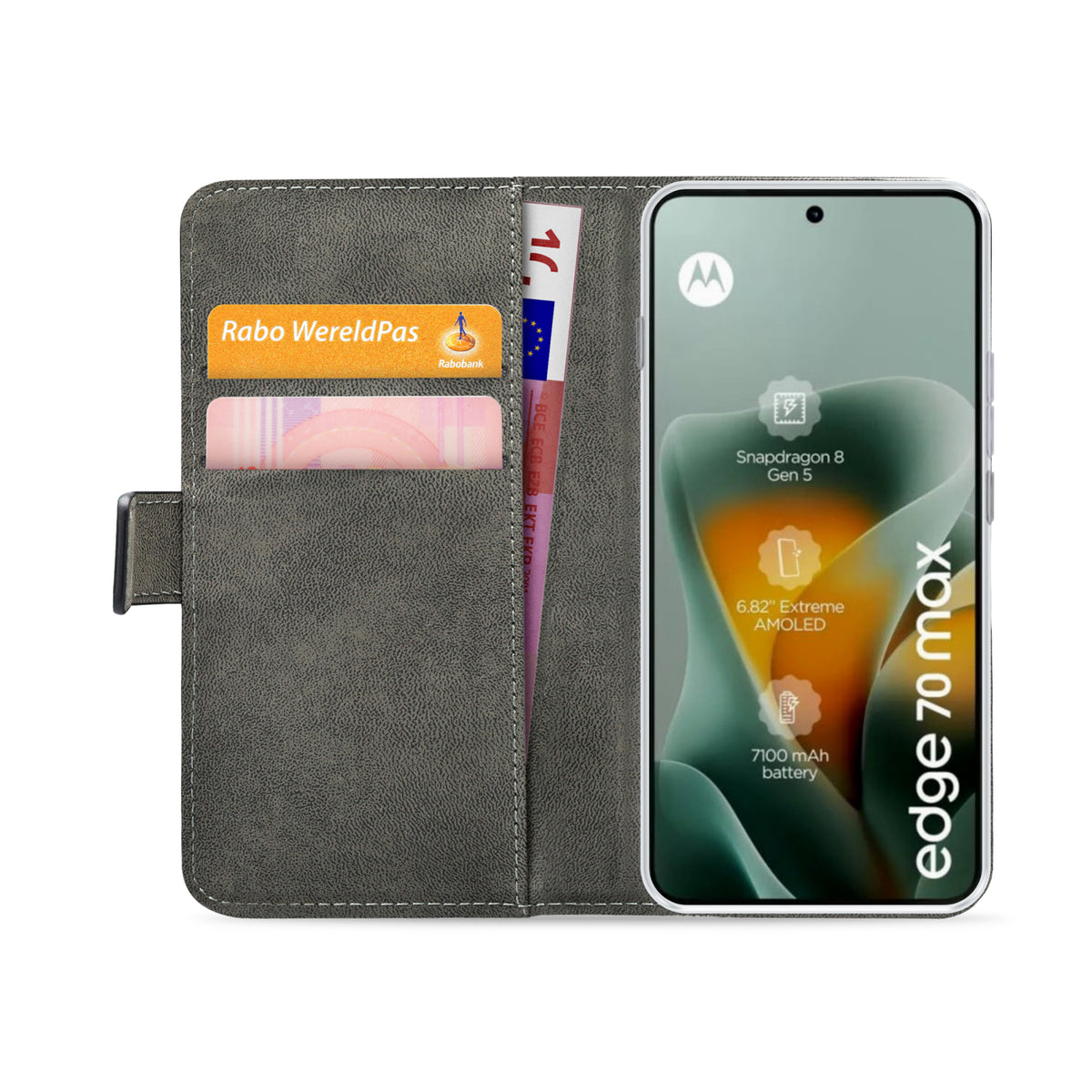 Mobilize Classic Gelly Wallet Book Case Motorola Edge 70 Max Black