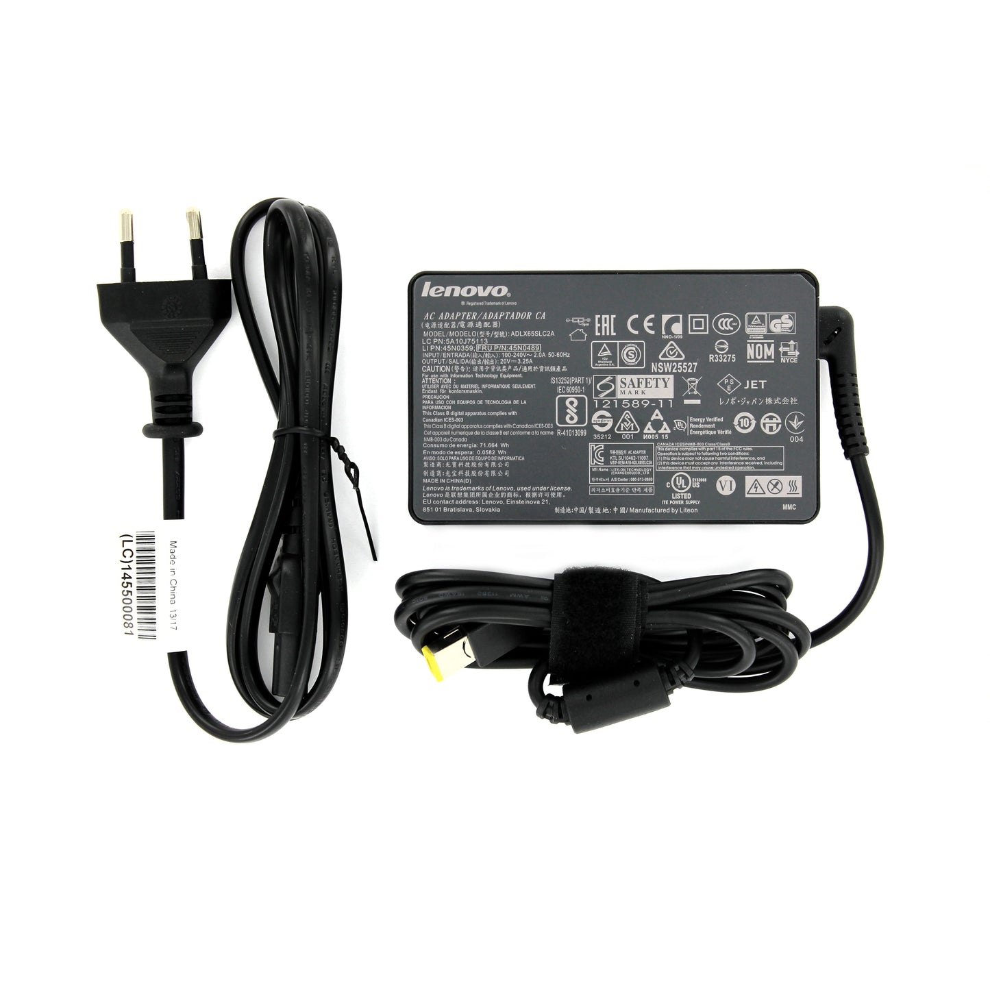 Lenovo Laptop AC Adapter 65W Slim
