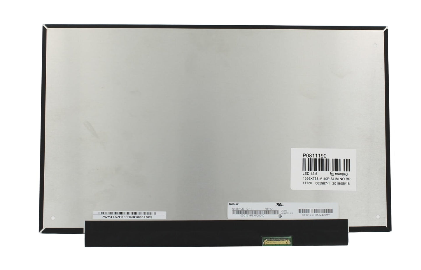12.5 inch LCD scherm 1920x1080 Mat 30Pin eDP, IPS