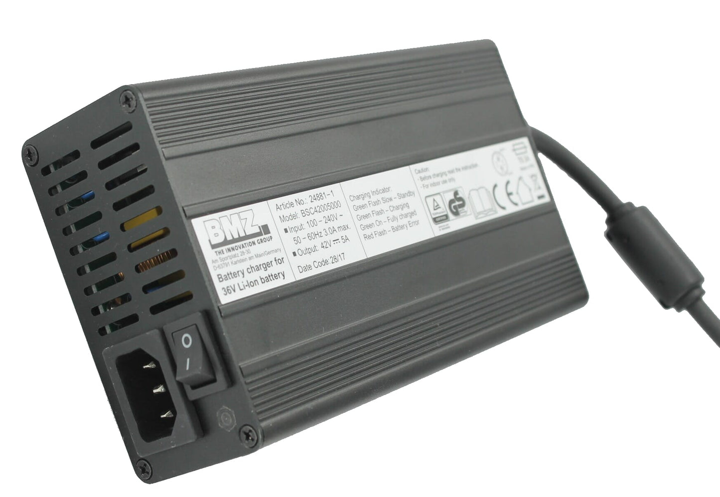 Chargeur BMZ Li-Ion 42V 5A prise Rosenberger
