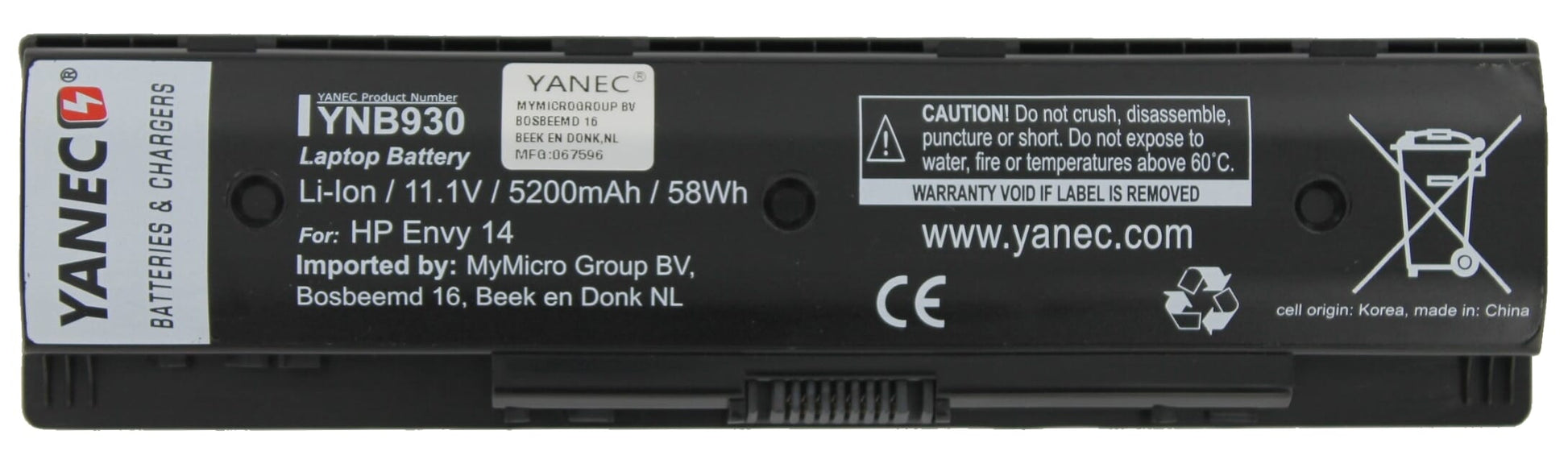 Yanec Laptop Accu 5200mAh