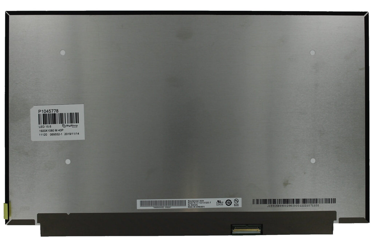15.6 Zoll LCD Bildschirm 1920x1080 Matt 40Pin, IPS, 144Hz