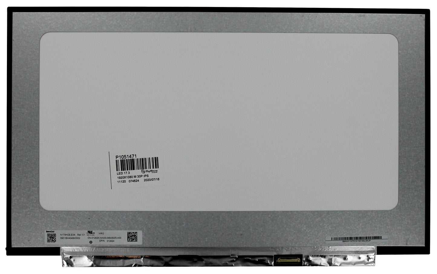 12.5 inch LCD Scherm 1920x1080 Mat 30Pin eDP, IPS