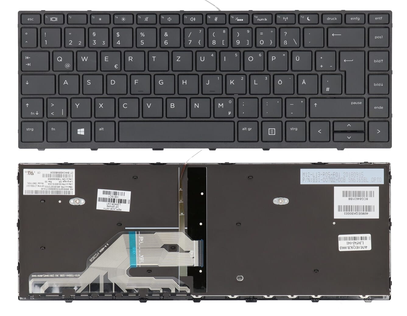 HP Laptop Tastatur Qwertz DE + Hintergrundbeleuchtung