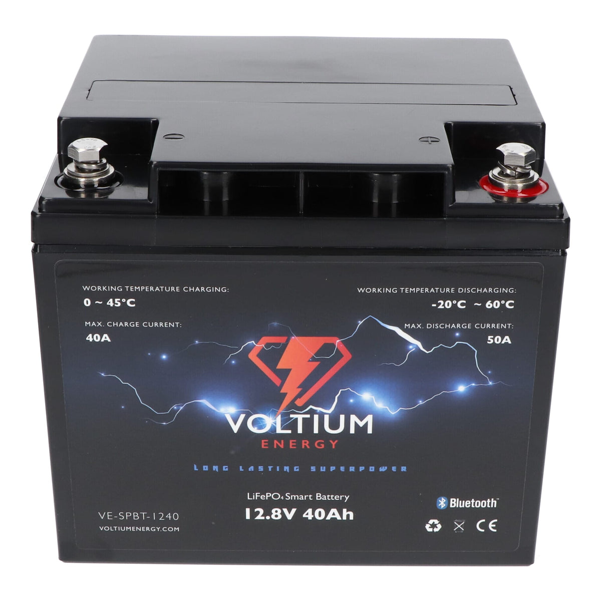 Voltium Energy LiFePO4 Accu 12,8V - 40Ah Bluetooth
