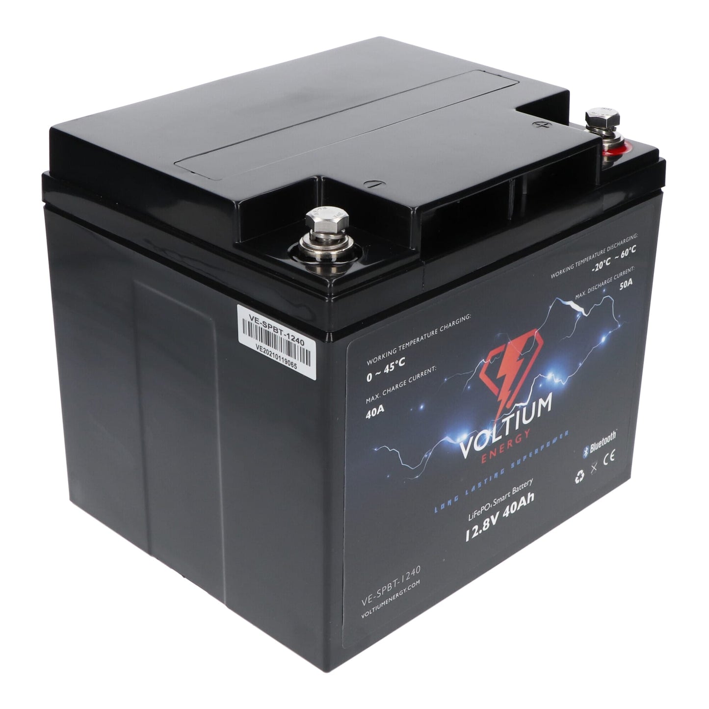 Voltium Energy LiFePO4 Accu 12,8V - 40Ah Bluetooth