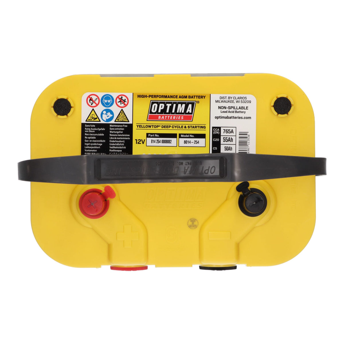 Optima Yellow Top Accu 12V 55Ah YT U-4.2