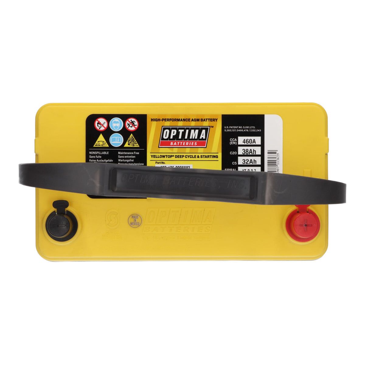 Optima Yellow Top Accu 12V 38Ah R-2.7