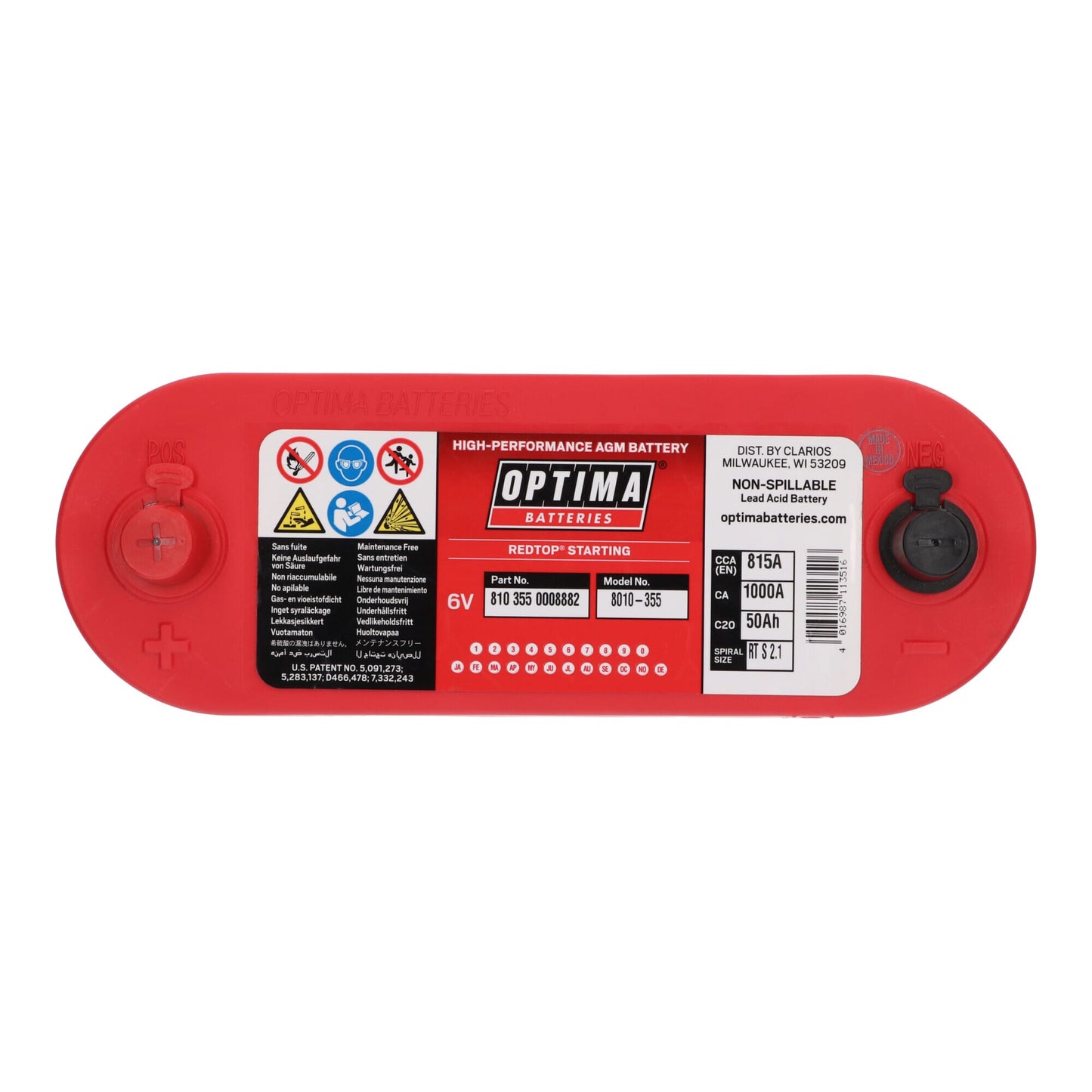 Optima Red Top Accu 6V 50Ah RT S-2.1
