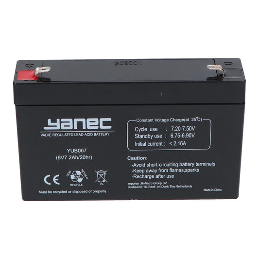 Batterie Plomb Yanec 6V 7.2Ah