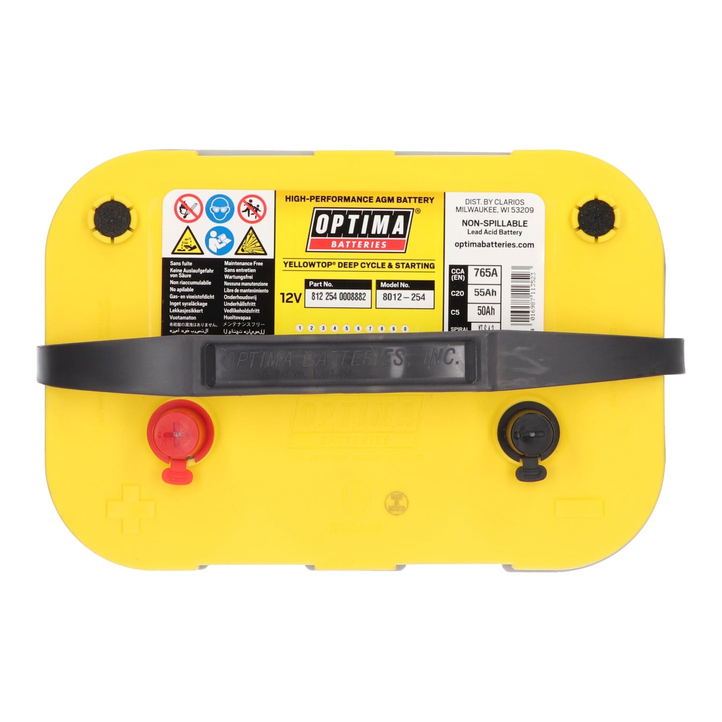 Optima Yellow Top Accu 12V 55Ah S-4.2