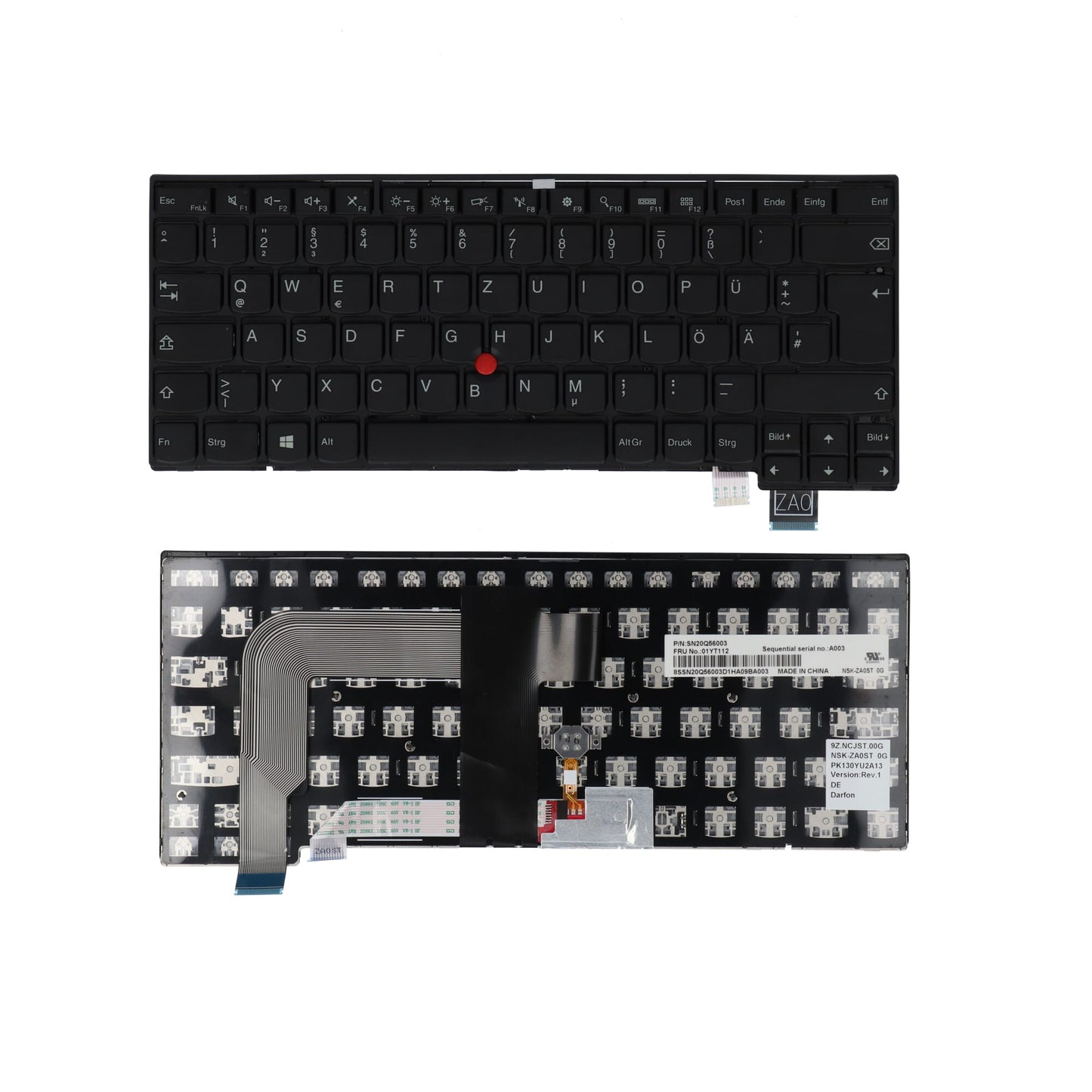 Clavier d'ordinateur portable Lenovo Qwertz DE,