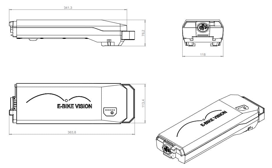 Bosch Powerpack Lite 360Wh Bagage E-Bike Vision