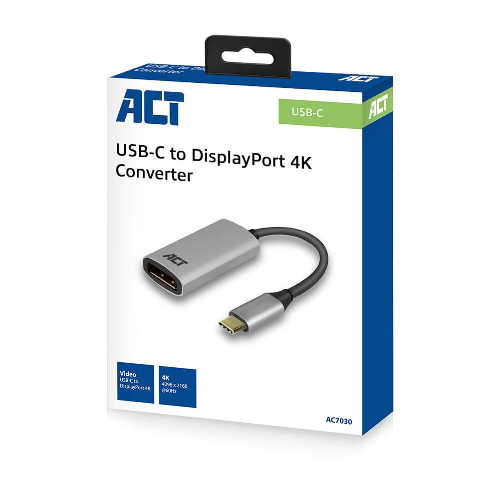 ACT USB-C naar DisplayPort female adapter 4K