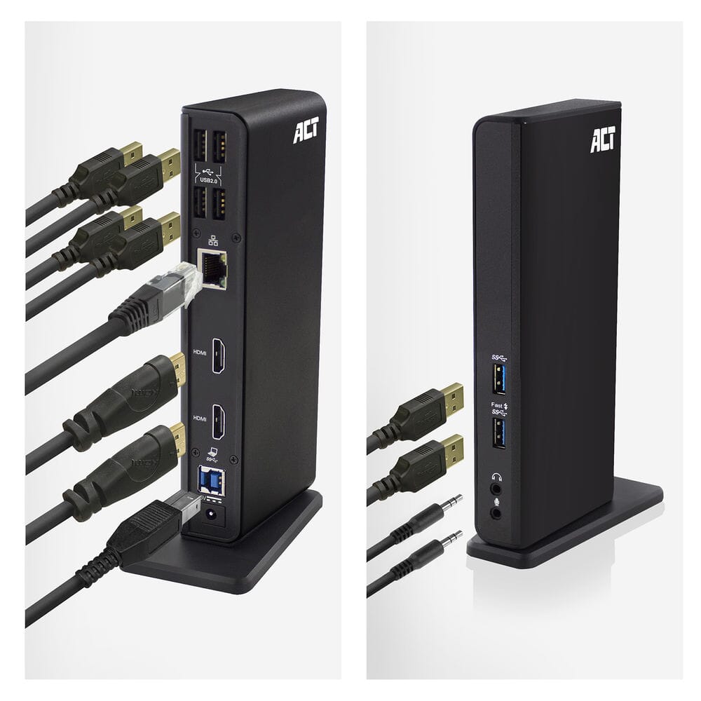 ACT USB-C of USB-A Dual Monitor Docking Station