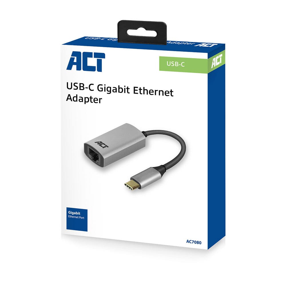 ACT USB-C Gigabit netwerkadapter