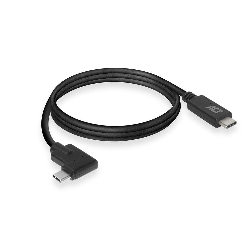 ACT USB 3.2 Gen1 aansluitkabel C male - C male (haaks) 2m