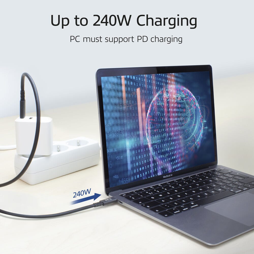 ACT USB4� 40Gbps aansluitkabel C male - C male 0,8 m USB-IF
