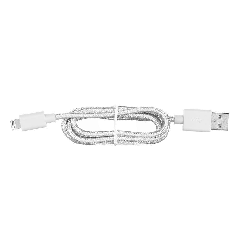 ACT USB A naar Lightning laad- en datakabel 1m nylon - wit
