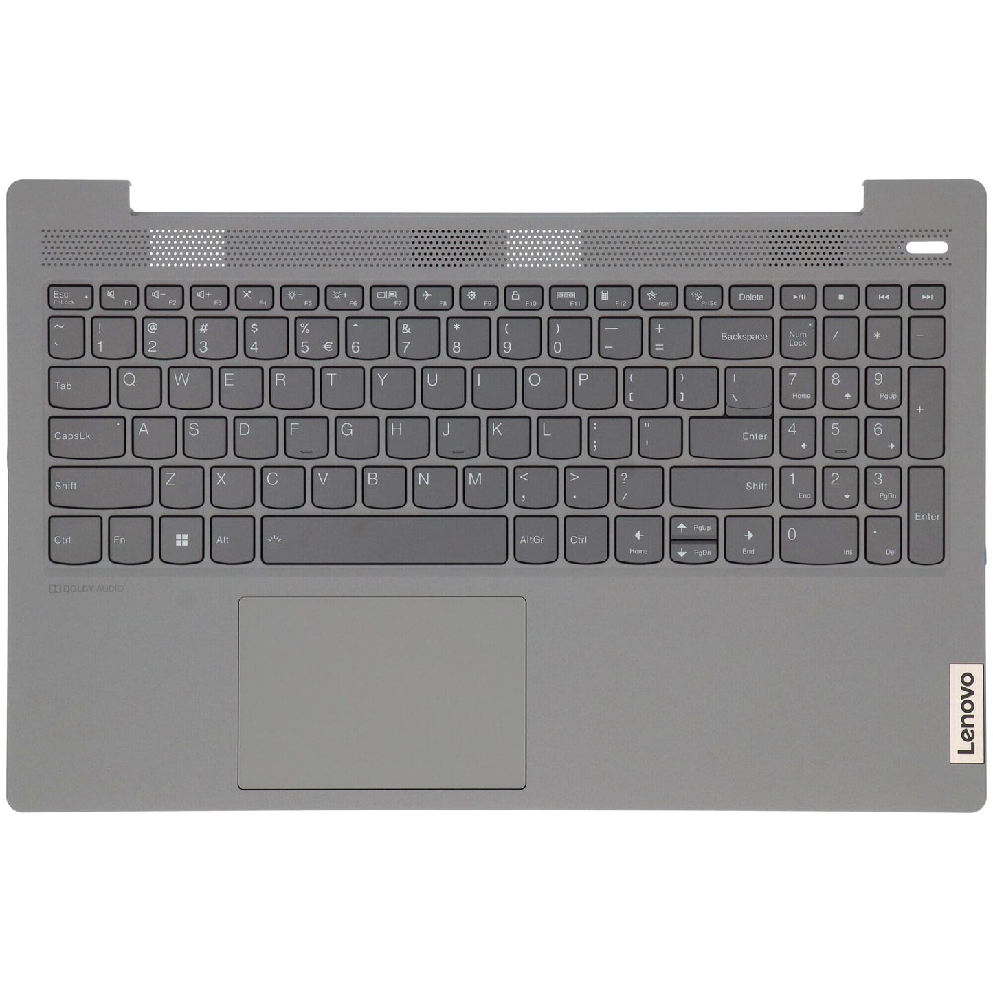 Clavier d'ordinateur portable Lenovo Qwerty US + Couvercle supérieur, Rétroéclairé - Gris
