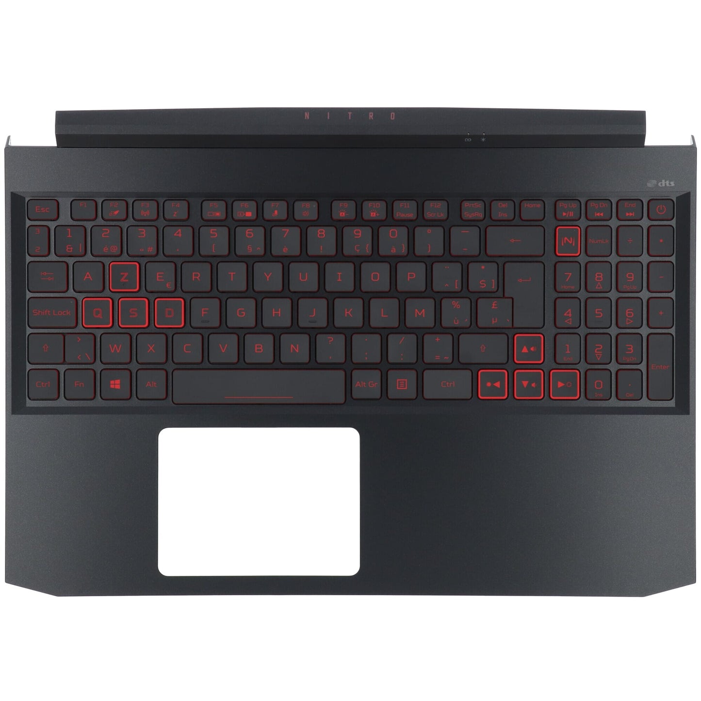 Clavier AZERTY BE + Top Cover pour PC portable Acer, rétroéclairé