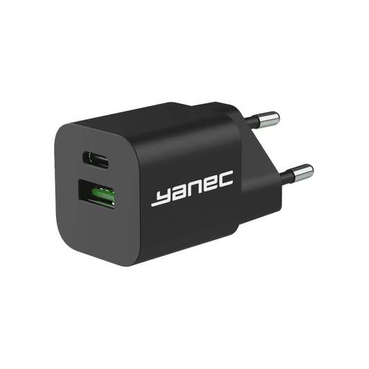 Yanec Compacte GaN lader USB-A USB-C 30W