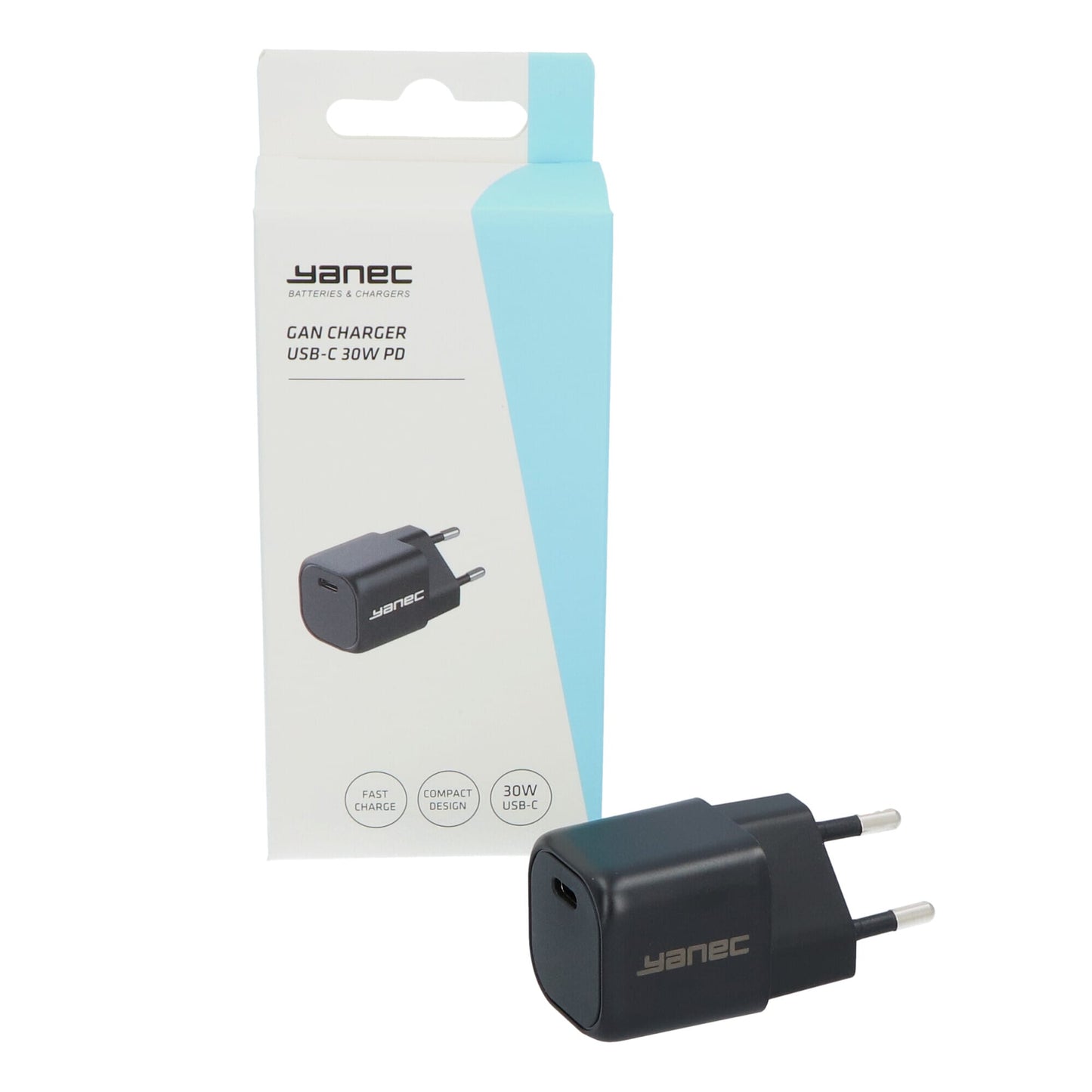 Yanec Kompaktes GaN-Ladegerät USB-C 30W