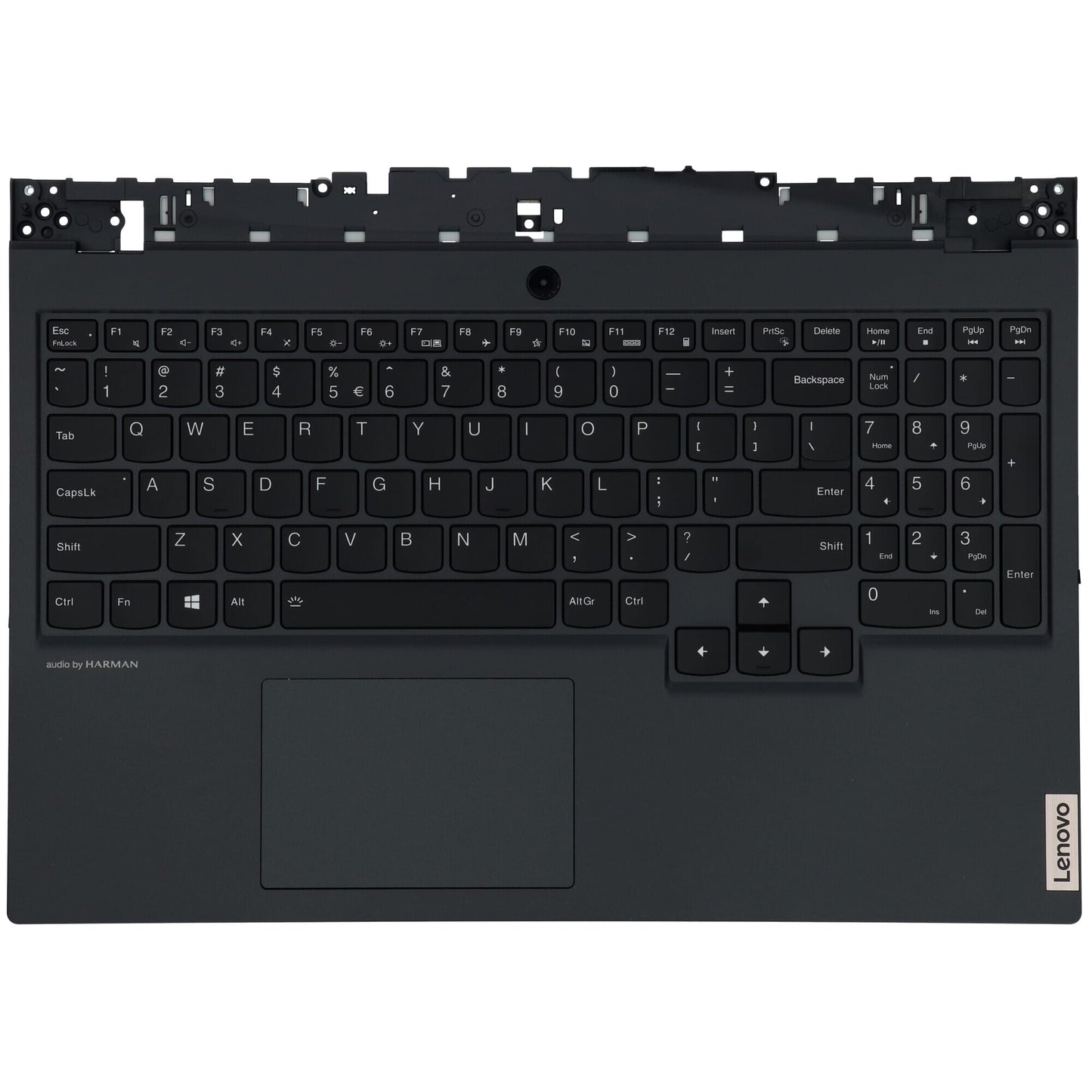 Clavier d'ordinateur portable Lenovo Qwerty US + capot supérieur, BL - Noir