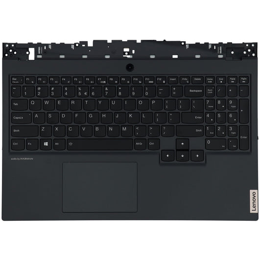 Clavier d'ordinateur portable Lenovo Qwerty US + capot supérieur, BL - Noir
