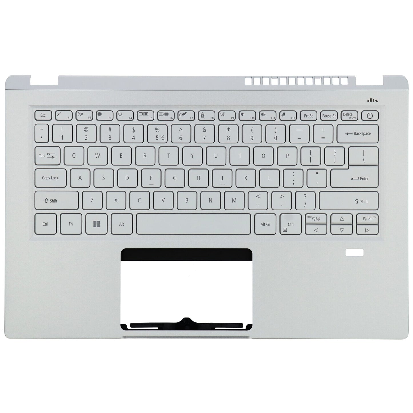 Acer Laptop Toetsenbord Qwerty US + Top Cover, BL - Zilver