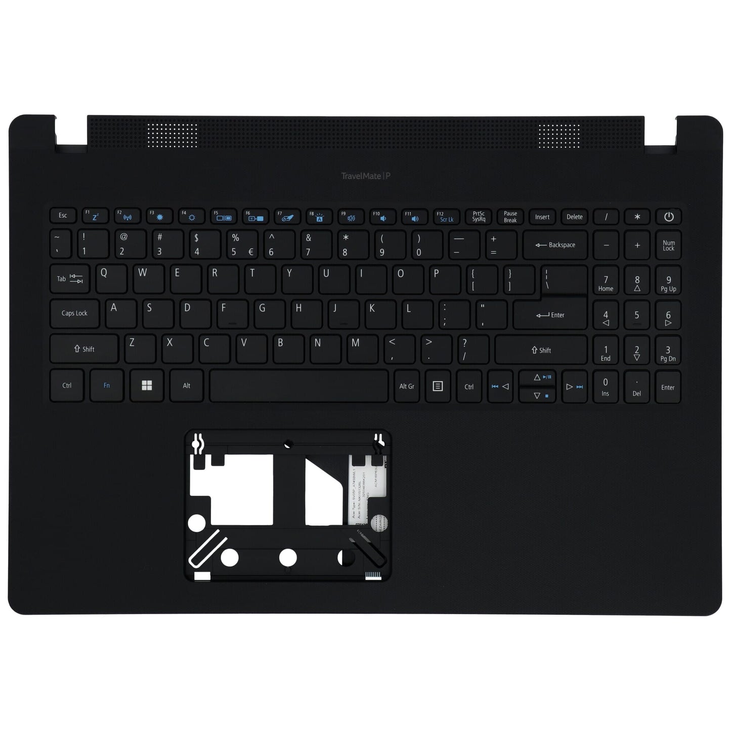 Clavier d'ordinateur portable Acer Qwerty US + capot supérieur - Noir
