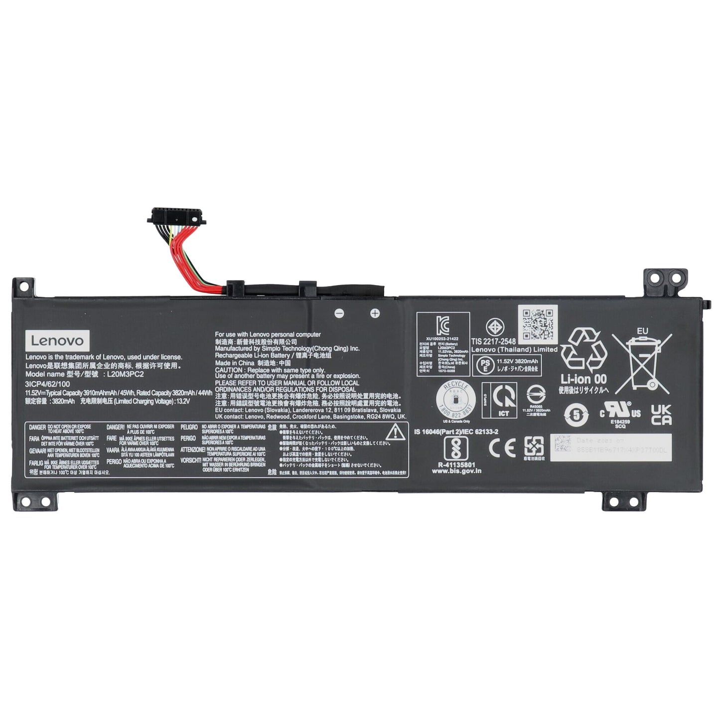 Lenovo Laptop Akku 3910 mAh